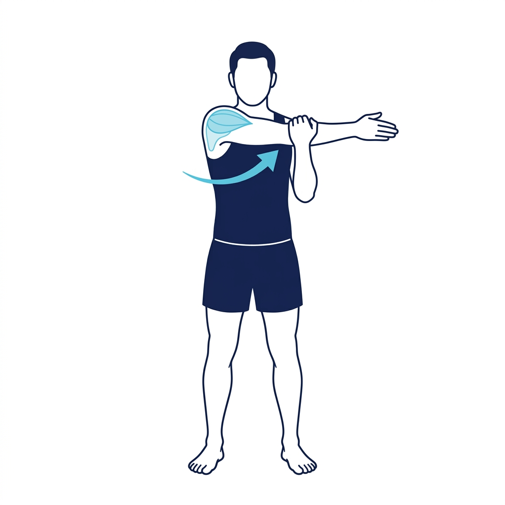 Cross-Body Posterior Stretch diagram