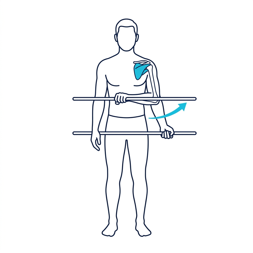 Assisted External Rotation with a Stick diagram
